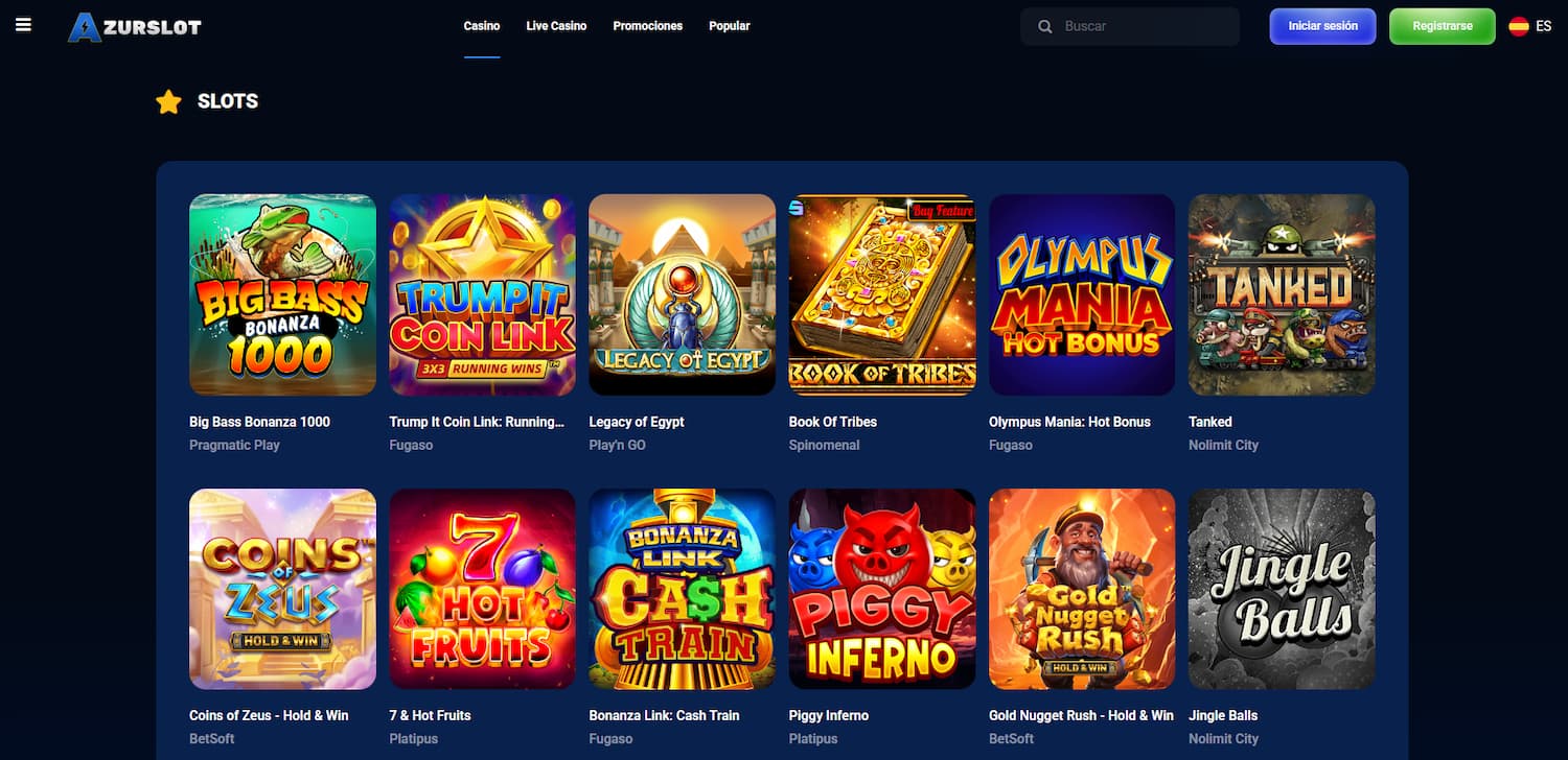 AzurSlot Nuevas Tragaperras